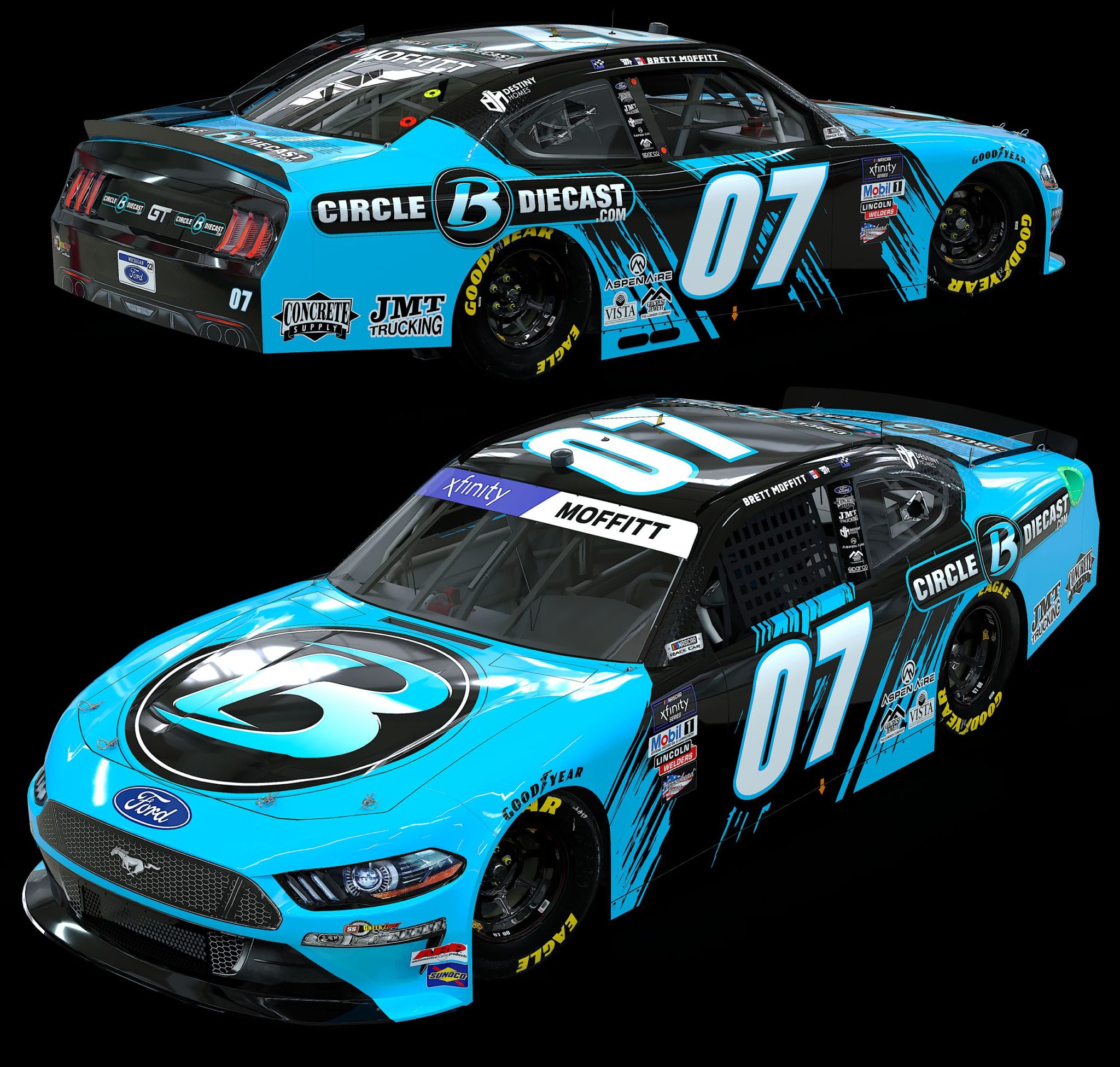 Brett Moffitt Returns to NASCAR Xfinity Series to Race for SS GreenLight Racing with Jeff Lefcourt at Kansas Speedway