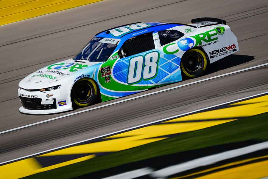 NASCAR Xfinity Driver Joe Graf Jr 08 car racing on track June 2020