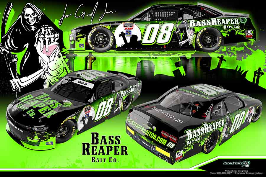 Joe Graf Jr. Number 08 Bass Reaper Bait Co. chevrolet Camaro