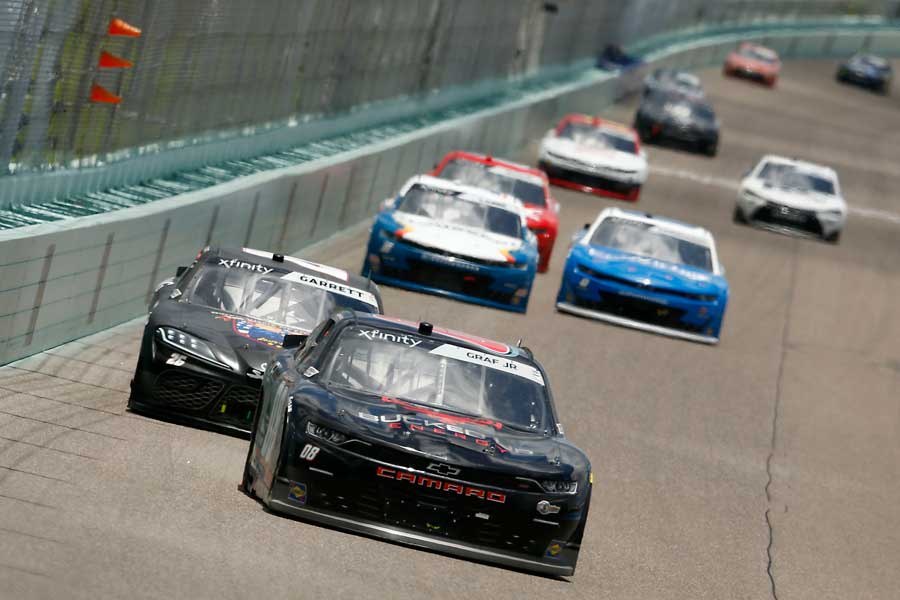 Joe Graf Jr., No. 08 Bucked Up Energy Chevrolet Camaro racing on track